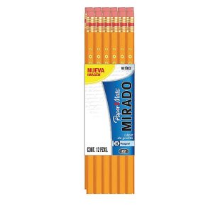 LAPIZ MIRADO NO.2 HEXAGONAL PAQUETE CON 12 PZAS -0