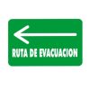 SEÑAL SABLON RUTA DE EVACUACION FLECHA IZQUIERDA MOD.7938F-0
