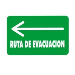 SEÑAL SABLON RUTA DE EVACUACION FLECHA IZQUIERDA MOD.7938F-0