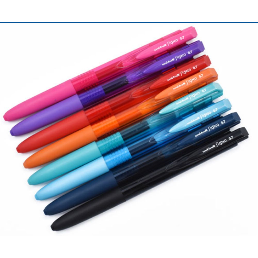 BOLÍGRAFO UNI-BALL SIGNO GEL 0.7MM C/8 COLORES UMN155CS8 *-9519