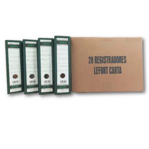 REGISTRADOR LEFORT CARTA TRADICIONAL CAJA CON 20 PZAS *