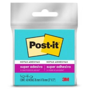 BLOCK POST-IT 3M OPP45 SUPER STICKY 45H 6COLORES -9610