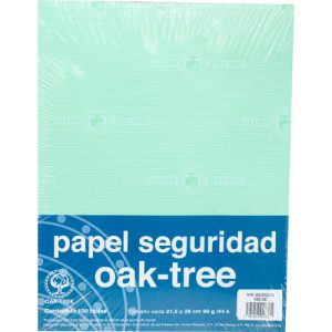 PAPEL SEGURIDAD CARTA VERDE C/100 -0