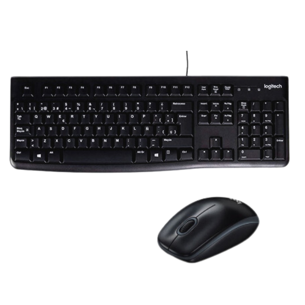KIT TECLADO Y MOUSE ALAMBRICO LOGITECH MK120 -0