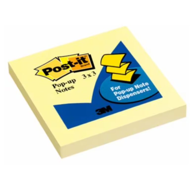BLOCK POST-IT 3M NO.R330YW POP-UP AMARILLO 3X3 100 HOJAS
