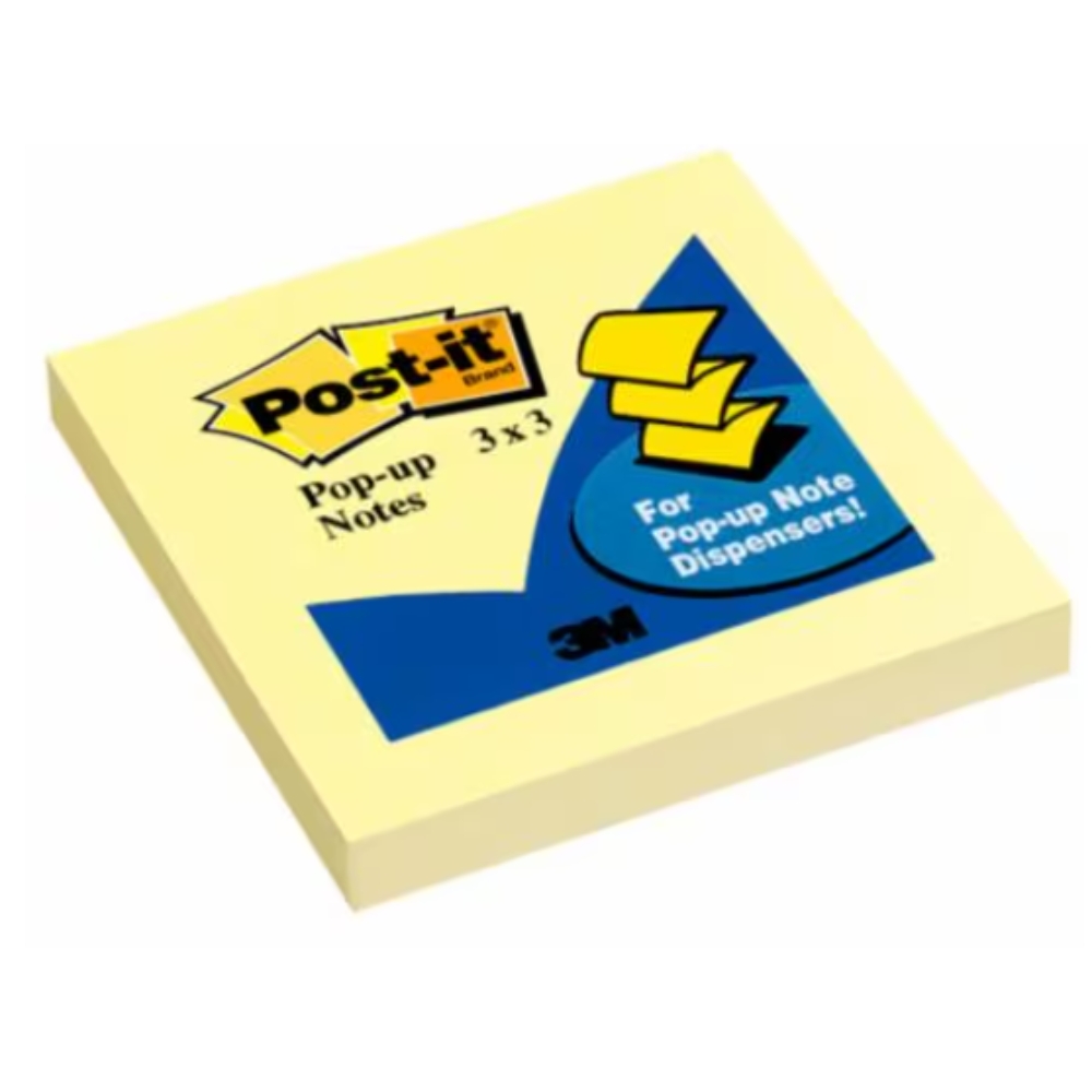 BLOCK POST-IT 3M NO.R330YW POP-UP AMARILLO 3X3 100 HOJAS-9868