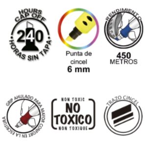 MARCATEXTOS AZOR VISION PLUS CON 5 COLORES 2625-9848