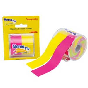 BLOCK POST-IT JANEL ROLLO DESPACHADOR ROSA Y AMARILLO-9844