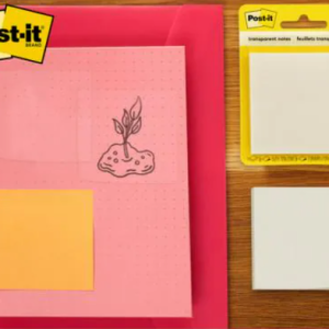 BLOCK POST-IT 3M NO.600-TRSPT 2.8X2.8 36 HOJAS TRANSPARENTES-9872