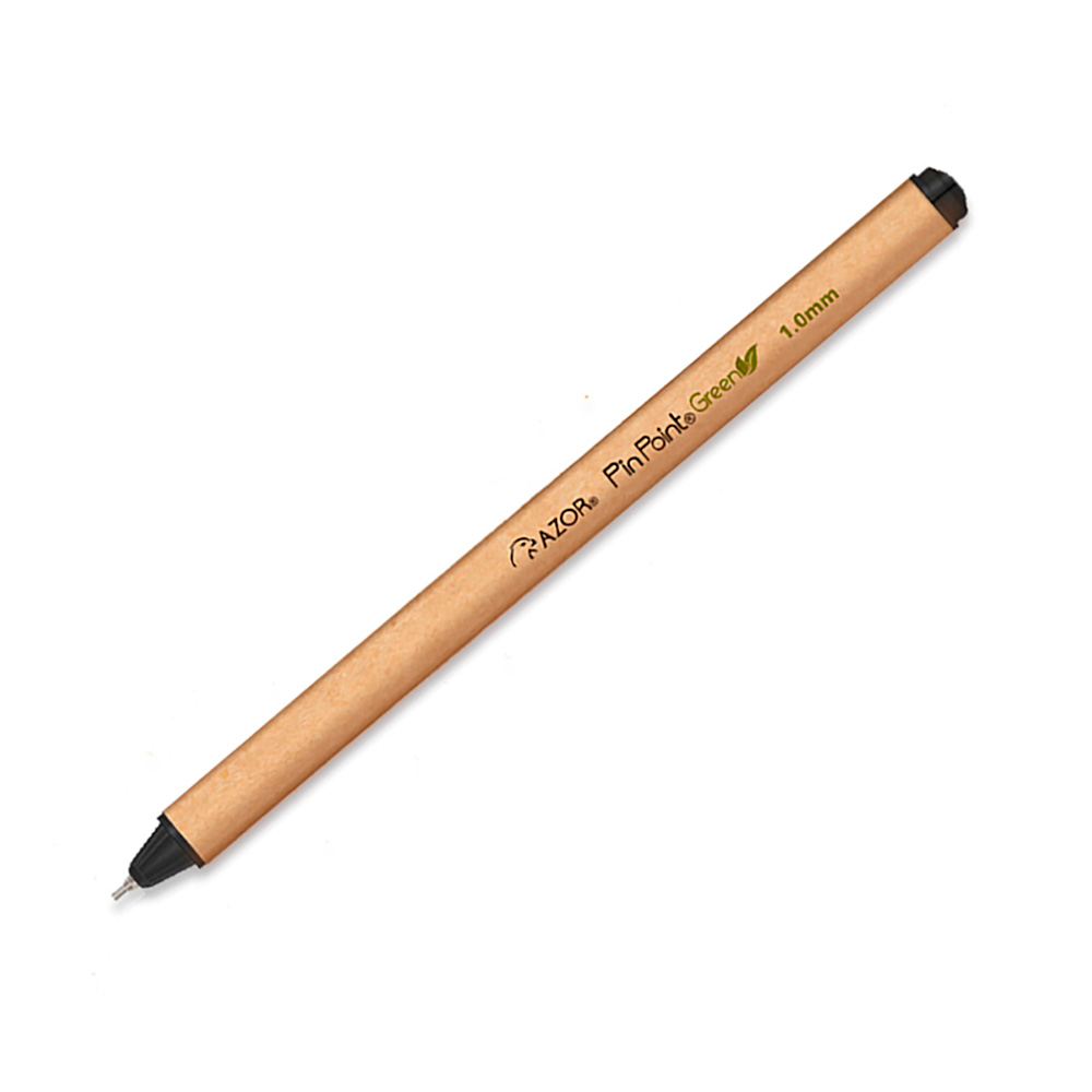 BOLIGRAFO AZOR PINPOINT GREEN MEDIANO 1.00MM NEGRO C/12 PZAS 6860NE* - Image 2