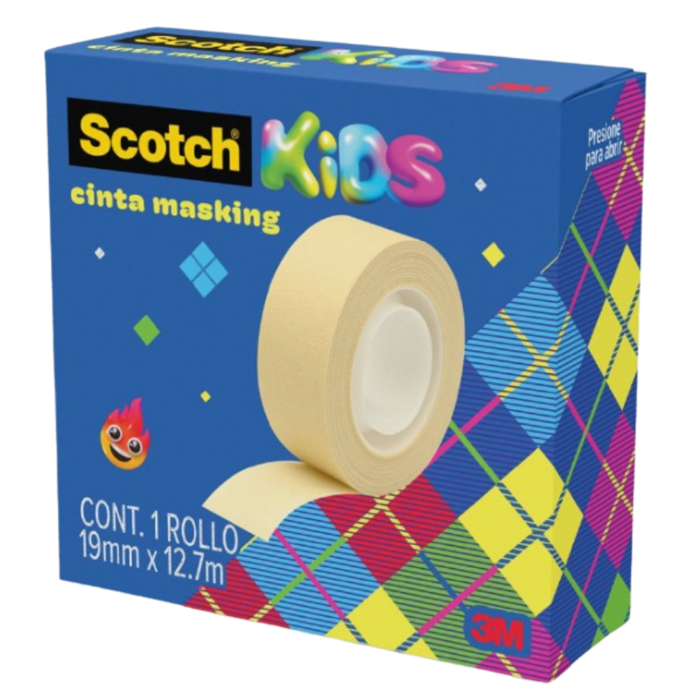CINTA MASKING SCOTCH KIDS 19MMX12.7MTS (NO.2020) *