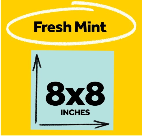 BLOCK POS IT 3M BIG NOTE 8X8 30 HOJAS VERDE MENTA (NO.BN-8MT) * - Image 2