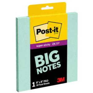 BLOCK POS IT 3M BIG NOTE 8X8 30 HOJAS VERDE MENTA (NO.BN-8MT) *
