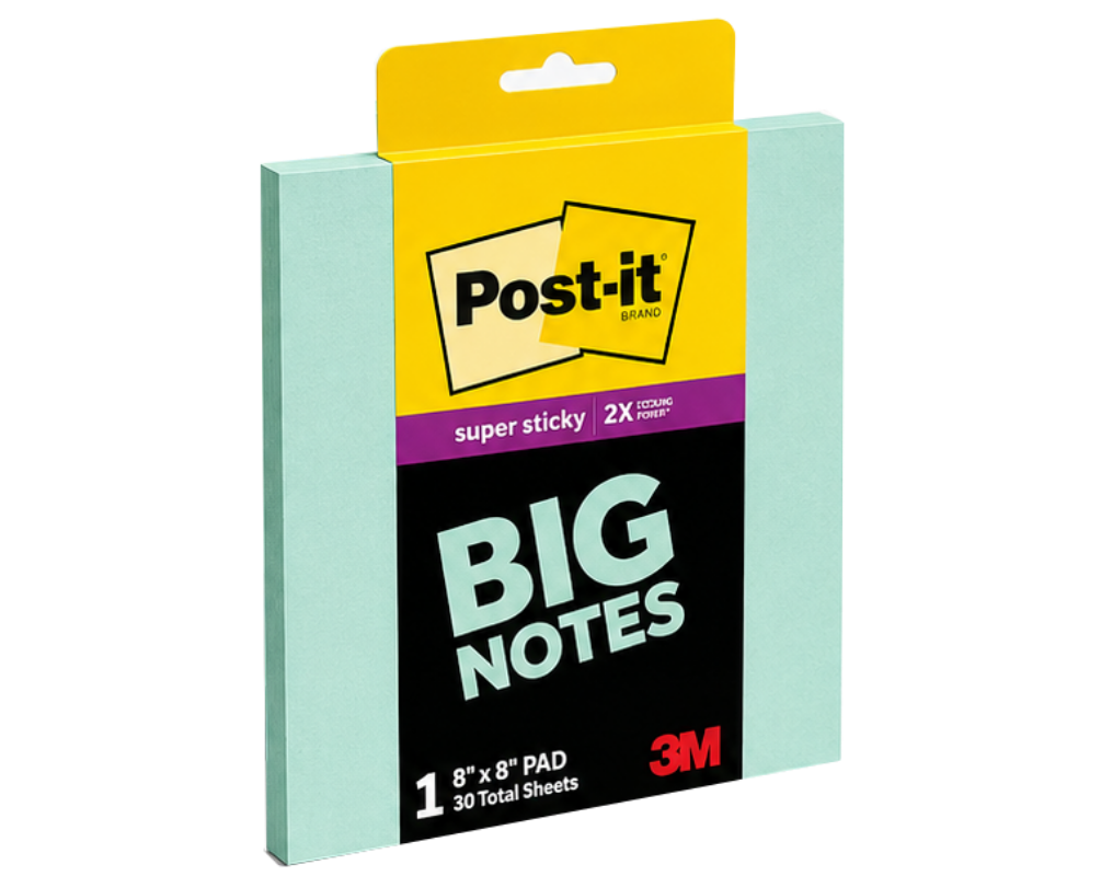 BLOCK POS IT 3M BIG NOTE 8X8 30 HOJAS VERDE MENTA (NO.BN-8MT) *