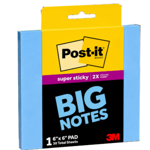 BLOCK POS IT 3M BIG NOTE 6X6 30 HOJAS AZUL (NO.BN-6BLU) *
