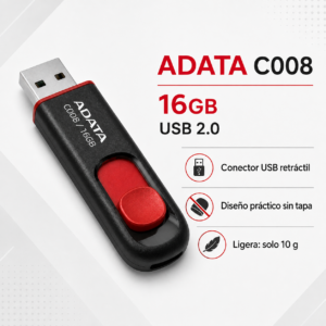Alternative view of MEMORIA USB ADATA 16GB AC008-16G *