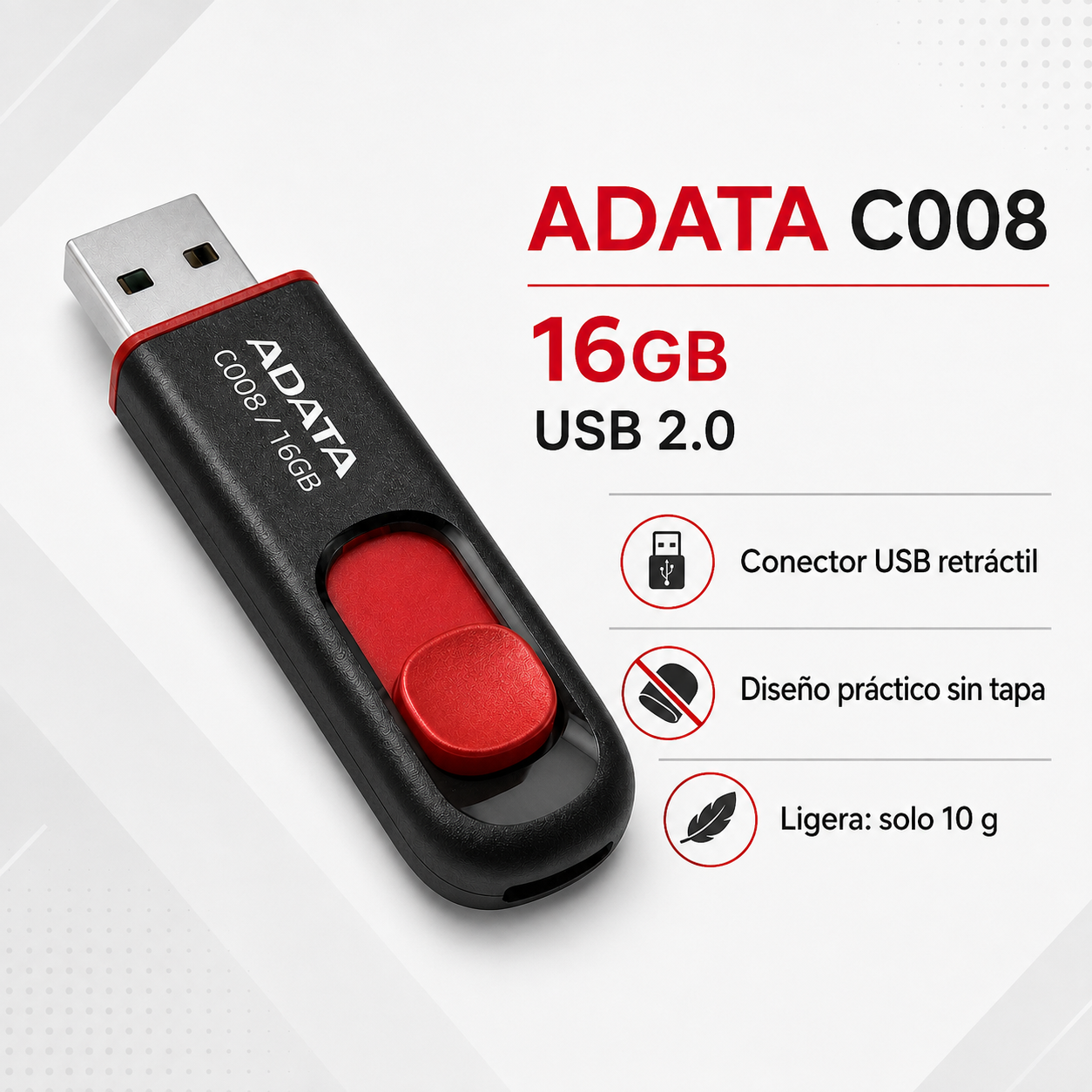 MEMORIA USB ADATA 16GB AC008-16G * - Image 2
