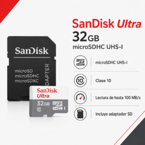 Alternative view of MEMORIA SANDISK MICROSD 32GB CLASE 10 / SDHC UHS-I CON APTADOR (SDSQUNR-032G-GN3MA) *