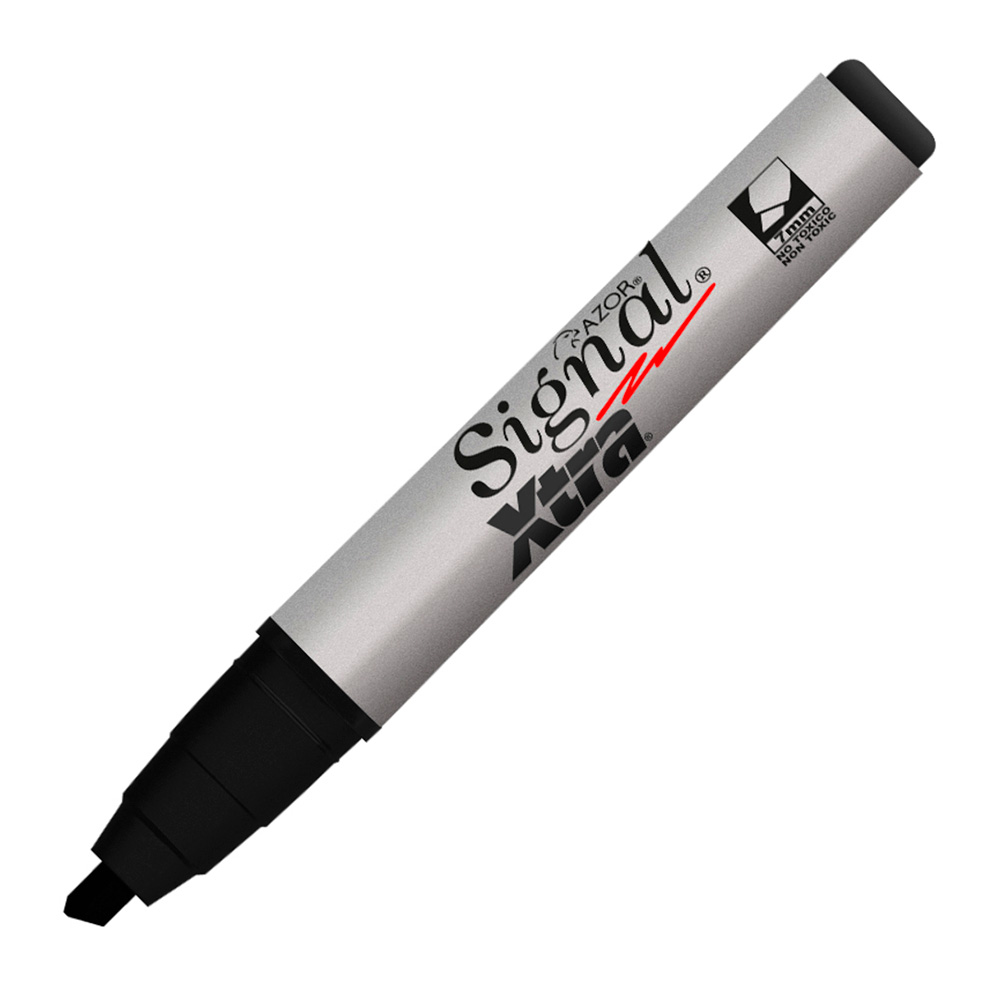 MARCADOR AZOR SIGNAL XTRA PERMANENTE NEGRO 12+2 *** - Image 2