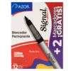 MARCADOR AZOR SIGNAL FINO NEGRO 12+2***