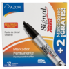 MARCADOR AZOR SIGNAL XTRA PERMANENTE NEGRO 12+2 ***