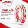 CINTA ADHESIVA JANEL NO.400 18X50 DOBLE CAPA TRANSPARENTE ***
