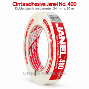 Alternative view of CINTA ADHESIVA JANEL NO.400 24X50 DOBLE CAPA TRANSPARENTE ***