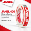 CINTA ADHESIVA JANEL NO.400 24X50 DOBLE CAPA TRANSPARENTE ***