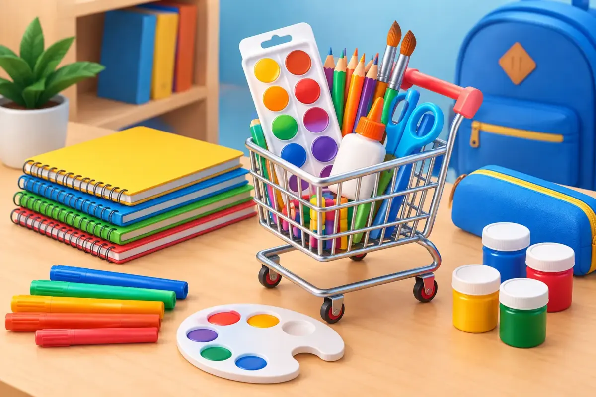 Material para arte escolar: compra lo necesario